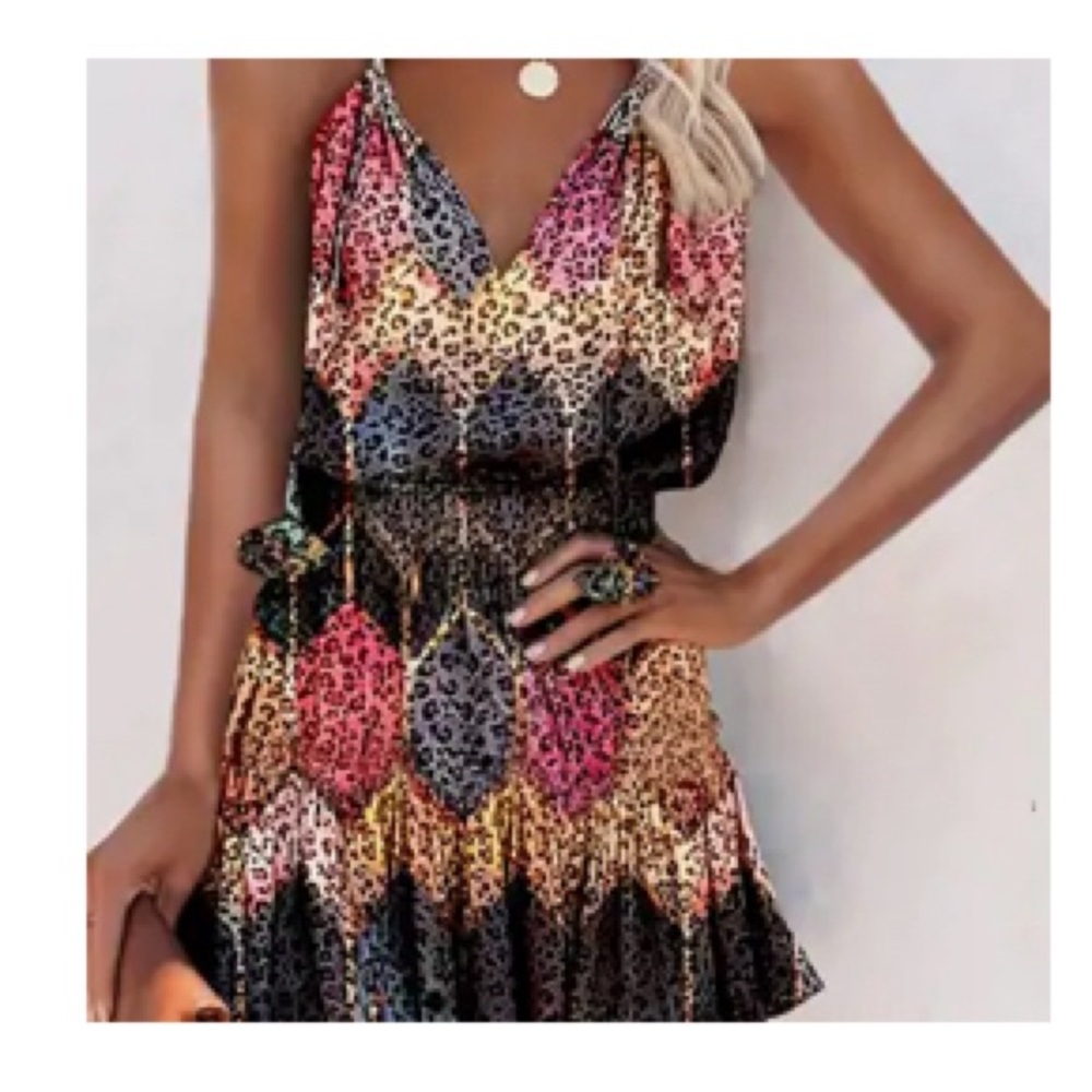 Dress leopard print dress